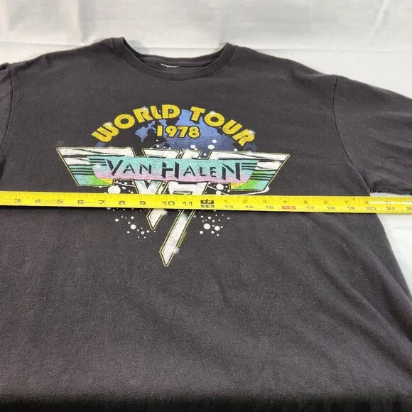 Van Halen World Tour 1978 Band Tee T-Shirt Sz Large Graphic Print Unisex VG - Picture 3 of 10